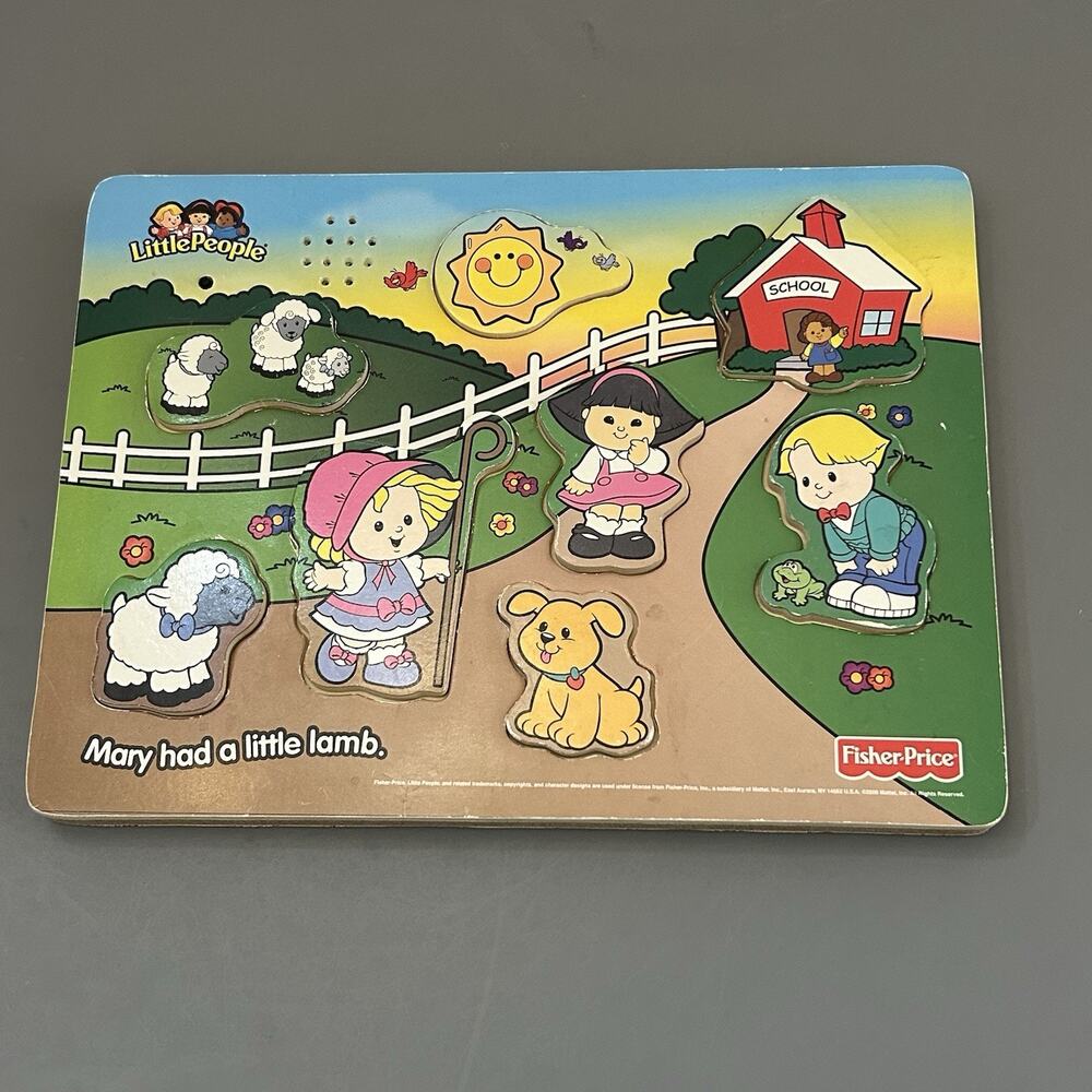 2006 Fisher Price Puzzle Mary Had a Little Lamb Puzzle Musical By Mattel